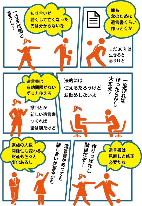 漫画、遺言書の有効期限について